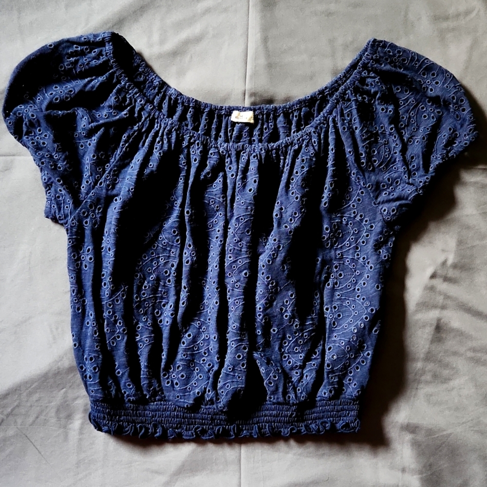 Navy Blue Hollister Top